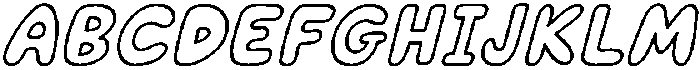 Puffy Soda Outline Italic otf (400) Font