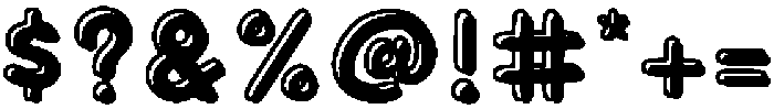 Puffy Soda Outline Shadow otf (400) Font OTHER CHARS