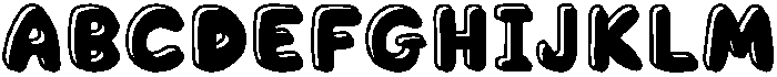 Puffy Soda Outline Shadow otf (400) Font UPPERCASE