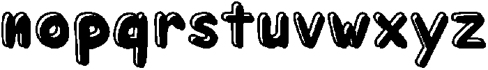 Puffy Soda Outline Shadow otf (400) Font LOWERCASE