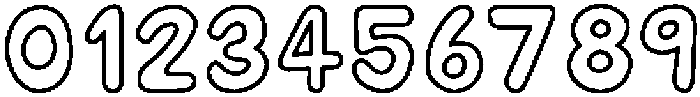 Puffy Soda Outline otf (400) Font OTHER CHARS