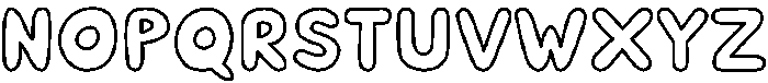 Puffy Soda Outline otf (400) Font UPPERCASE
