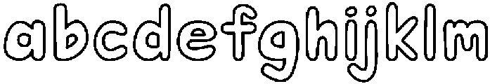 Puffy Soda Outline otf (400) Font LOWERCASE