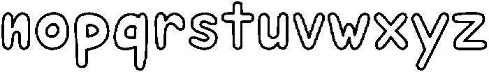 Puffy Soda Outline otf (400) Font LOWERCASE