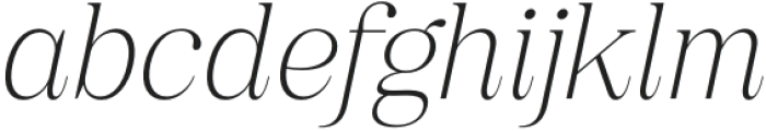 Pujarelah ExtraLight Italic otf (200) Font LOWERCASE