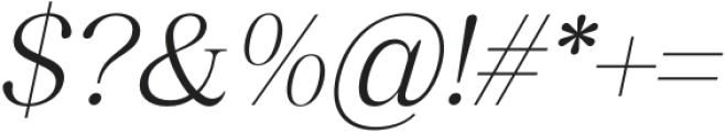 Pujarelah Light Italic otf (300) Font OTHER CHARS