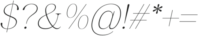 Pujarelah Thin Italic otf (100) Font OTHER CHARS