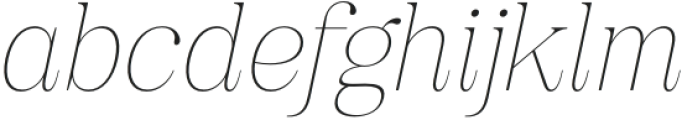 Pujarelah Thin Italic otf (100) Font LOWERCASE