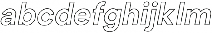 Pulp Display Outline Italic otf (400) Font LOWERCASE