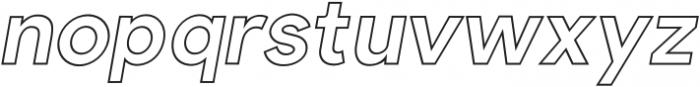 Pulp Display Outline Italic otf (400) Font LOWERCASE