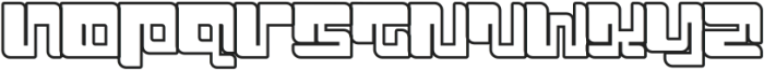 Punk Cyber Outline otf (400) Font LOWERCASE