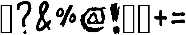 Punk Regular otf (400) Font OTHER CHARS
