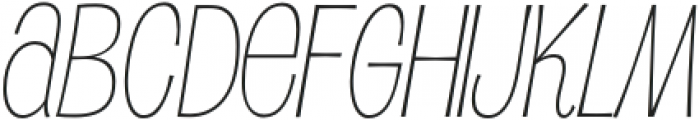 Pupcat ExtraLight Italic otf (200) Font LOWERCASE