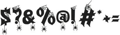 Purgatorie Spider otf (400) Font OTHER CHARS