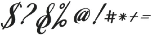 Putteri Script Bold Italic Bold Italic otf (700) Font OTHER CHARS