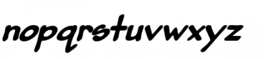 Pumpkinseed Black Oblique Font LOWERCASE