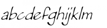 Pumpkinseed Light Oblique Font LOWERCASE