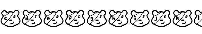 PUDSEY BEAR Font LOWERCASE