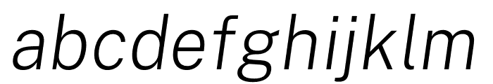 Public Sans ExtraLight Italic Font LOWERCASE