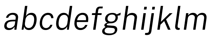 Public Sans Light Italic Font LOWERCASE