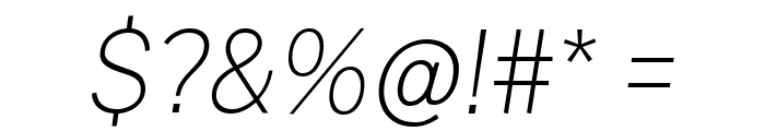 Public Sans Thin Italic Font OTHER CHARS
