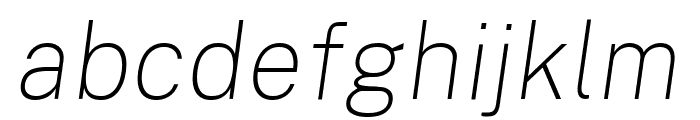 Public Sans Thin Italic Font LOWERCASE