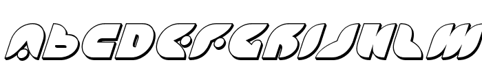 Puff Angel 3D Italic Font UPPERCASE