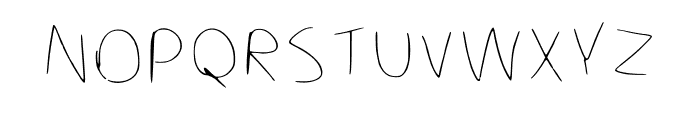 Puggos Messy Handwritin Regular Font UPPERCASE