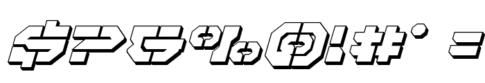 Pulsar Class 3D Italic Font OTHER CHARS