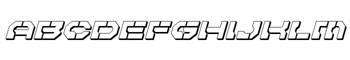Pulsar Class 3D Italic Font LOWERCASE