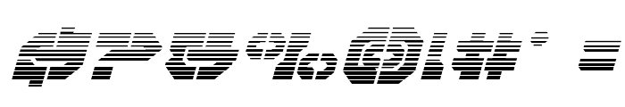 Pulsar Class Gradient Italic Font OTHER CHARS