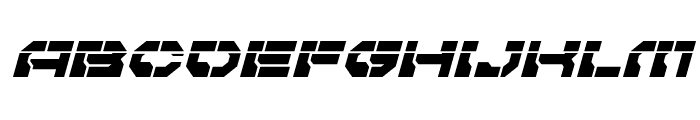 Pulsar Class Laser Italic Font UPPERCASE