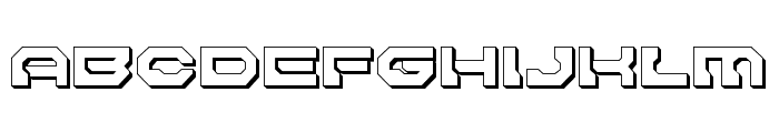 Pulsar Class Solid 3D Font LOWERCASE