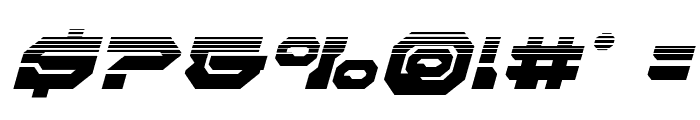 Pulsar Class Solid Halftone Italic Font OTHER CHARS