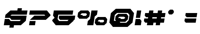 Pulsar Class Solid Semi-Italic Font OTHER CHARS