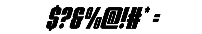 Punch Condensed Super-Italic Font OTHER CHARS