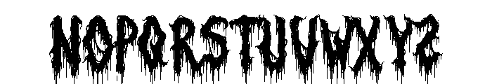 Punish Sinner Horror Font LOWERCASE