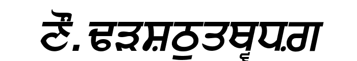 Punjabi  Bold Italic Font UPPERCASE