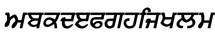 Punjabi  Bold Italic Font LOWERCASE
