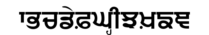 Punjabi  Bold Font UPPERCASE