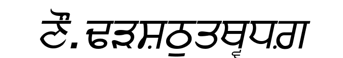 Punjabi  Italic Font UPPERCASE