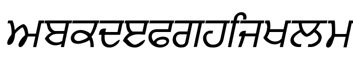 Punjabi  Italic Font LOWERCASE