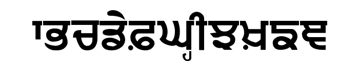 Punjabi Sans Font UPPERCASE