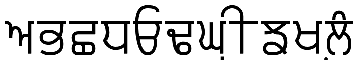 Punjabi Typewriter Font UPPERCASE