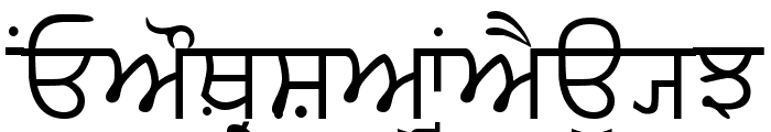 PunjabiText Font UPPERCASE