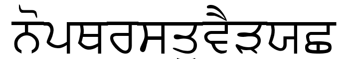 PunjabiText Font LOWERCASE