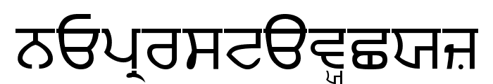 Punjabi Font LOWERCASE