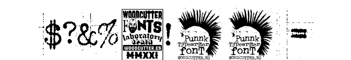 Punk Typewriter Font OTHER CHARS
