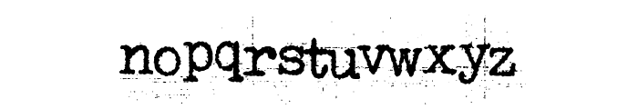 Punk Typewriter Font LOWERCASE