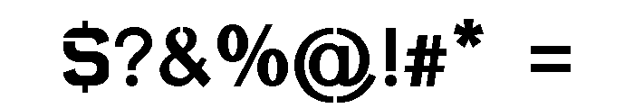 Pure Mechanic Font OTHER CHARS